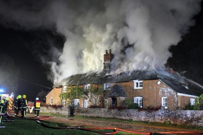 Brockenhurst thatched cottage fire 3