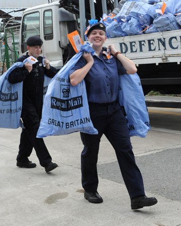 HMS Illustrious Christmas parcels