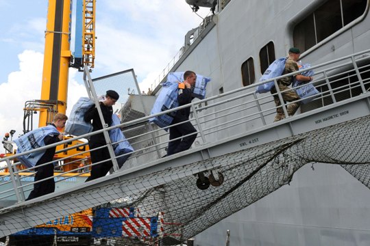 HMS Illustrious Christmas parcels