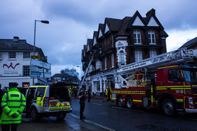 Winchester Jewry Street flat fire