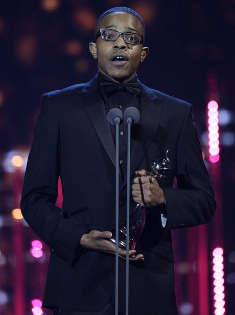 Eastenders Khali Best Accepts The Award For Best Newcomer National Television Heart 