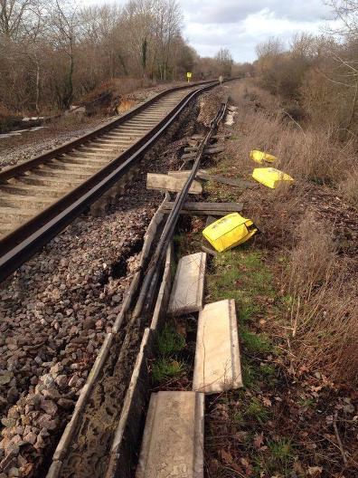 landslip Eastleigh Fareham South West Trains