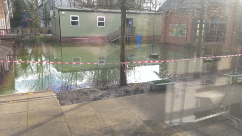 St Bede School Winchester flooding