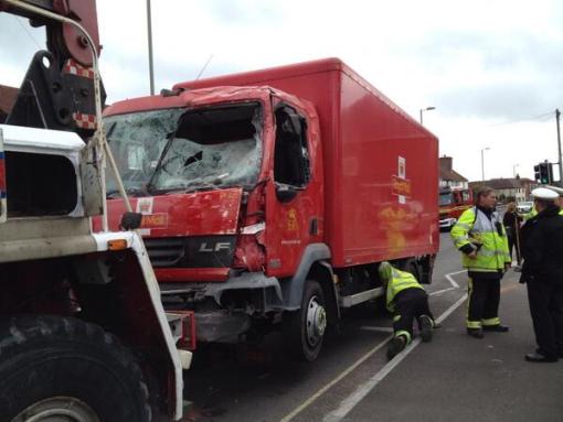 Gosport Royal Mail lorry crash