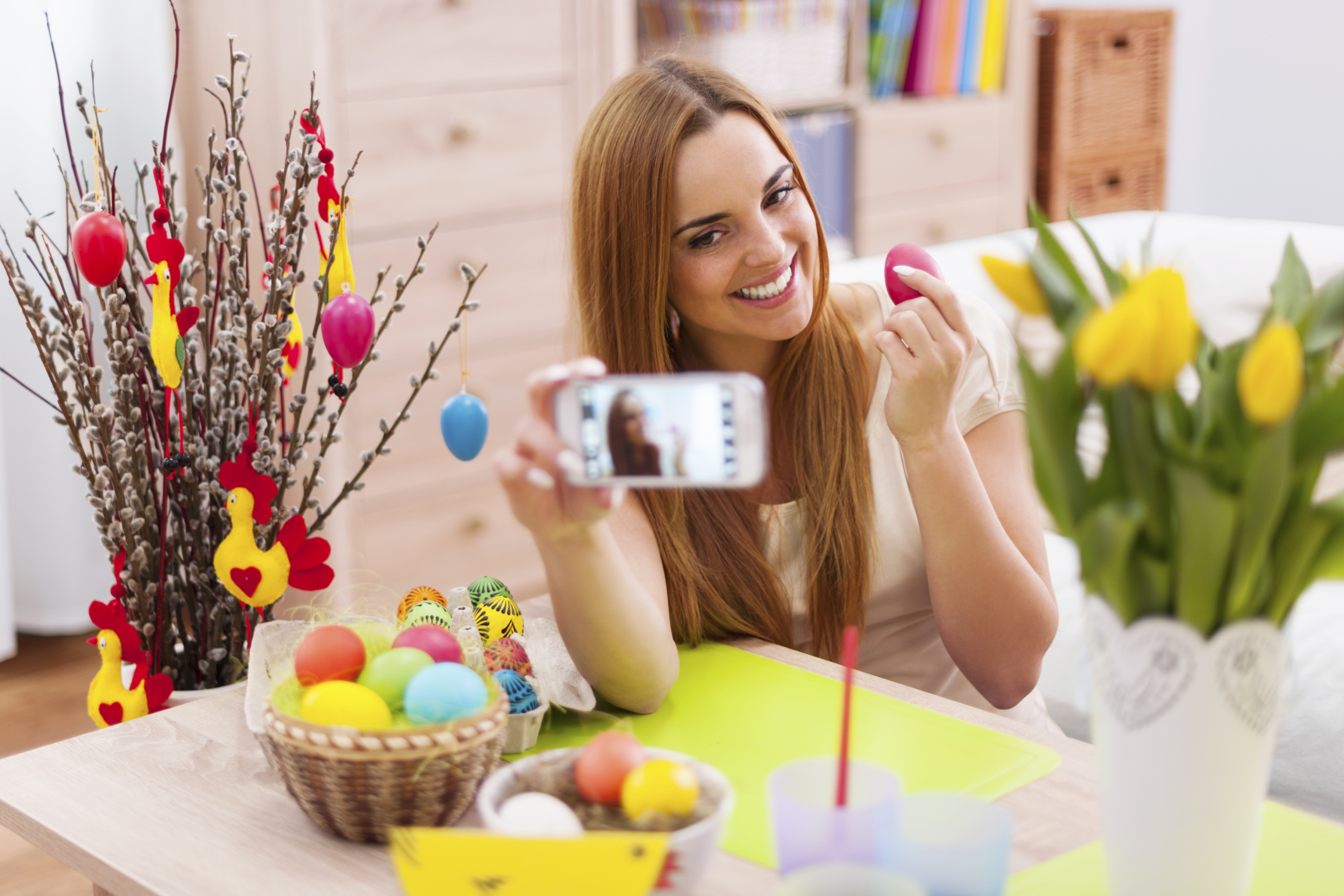 Woman taking a selfie