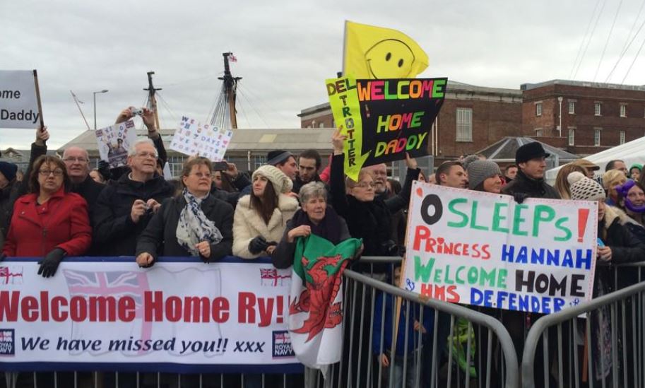 HMS Defender Portsmouth homecoming