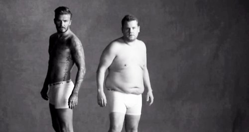 James Corden Upstages David Beckham In Hilarious Underwear Ad Heart 