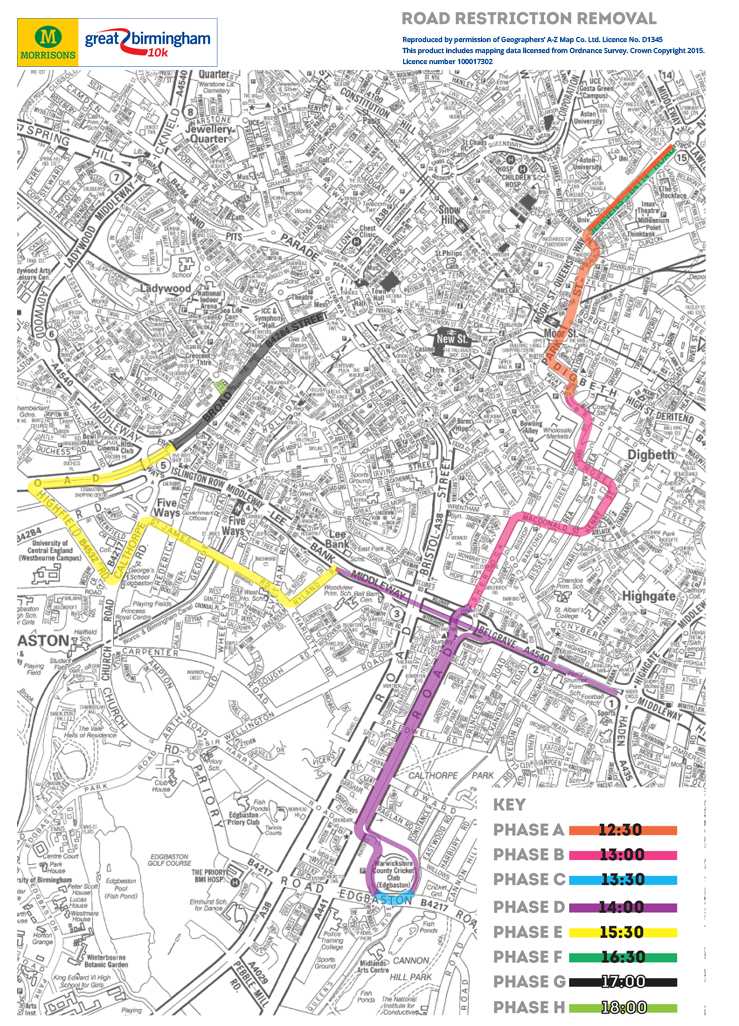 Road Reopening Map and Timings