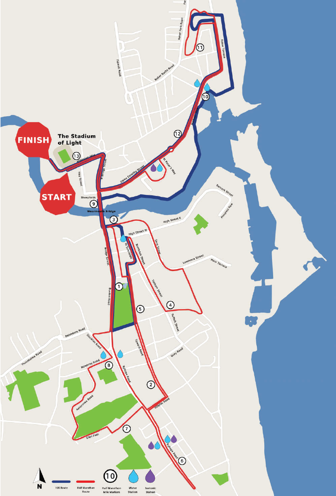 Sunderland marathon route