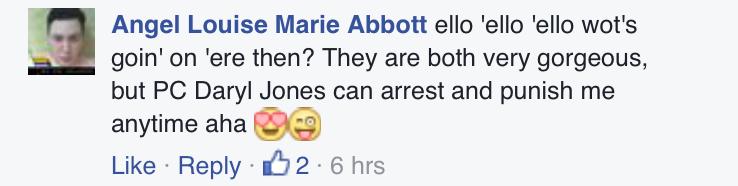 Essex Police goodlooking comments (screenshot)