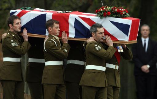 The funeral of Staff Sergeant Sharron Elliott take