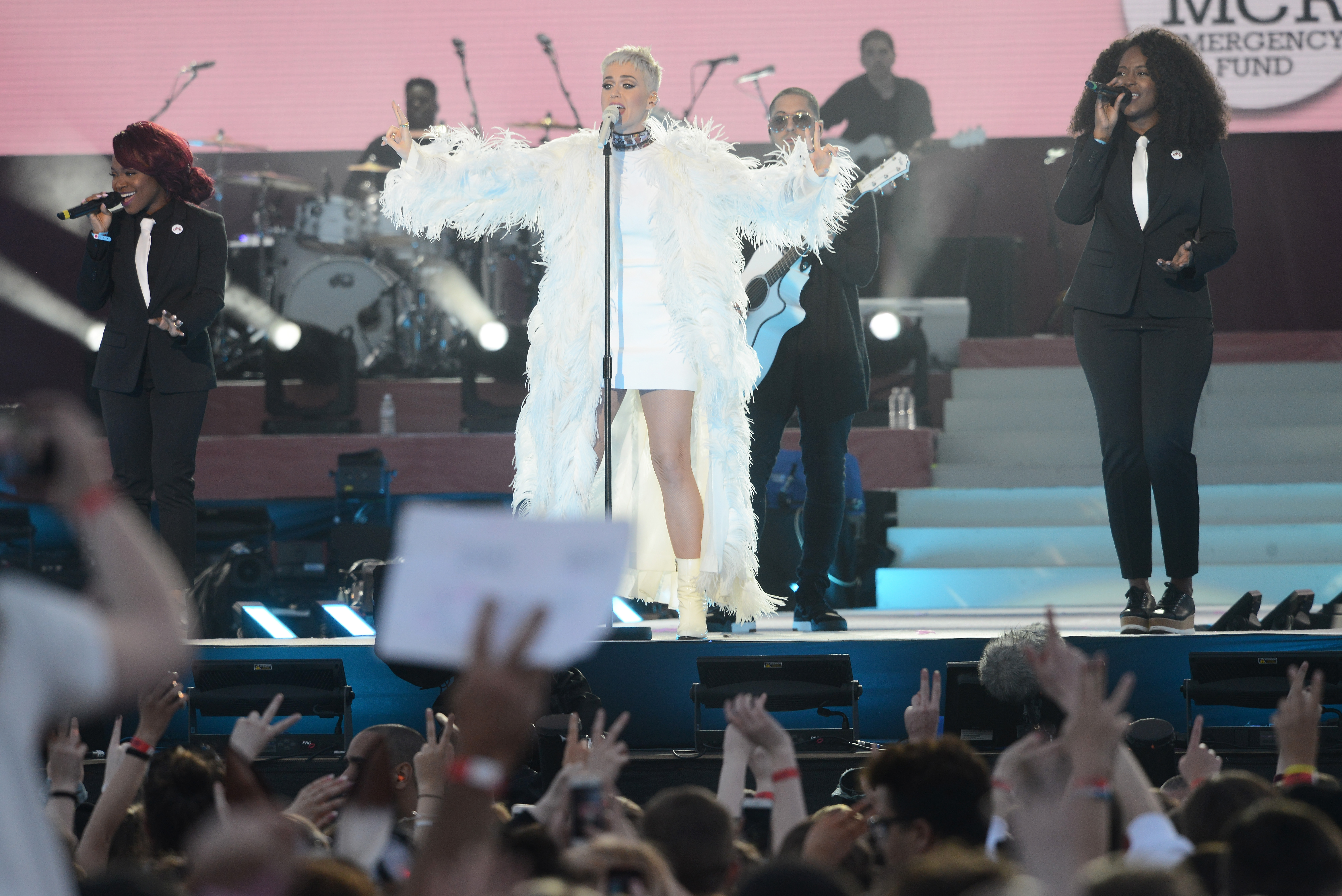 Katy Perry live during One Love Manchester