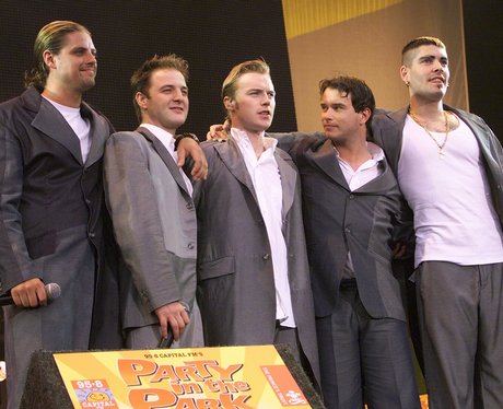 Boyzone performing at Hyde Park in July 1999.