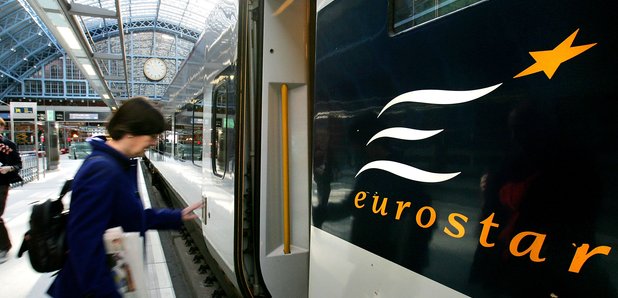passenger boarding a eurostar at St Pancras
