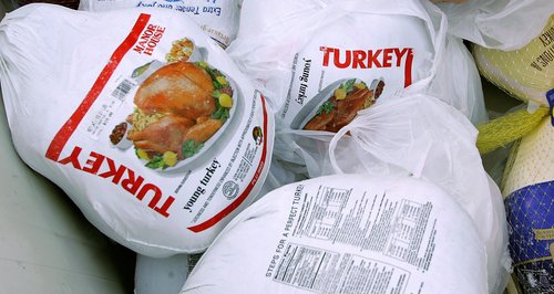 some frozen turkeys