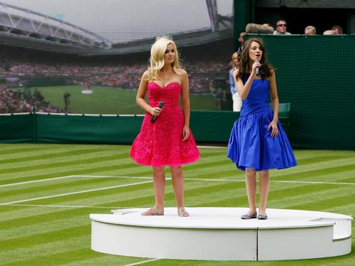 Faryl Smith and Katherine Jenkins at Wimbledon