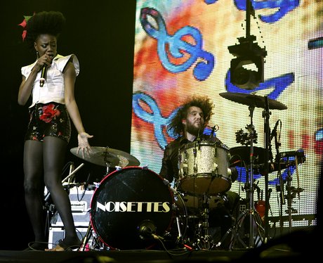 Noisettes on stage at the Jingle Bell Ball