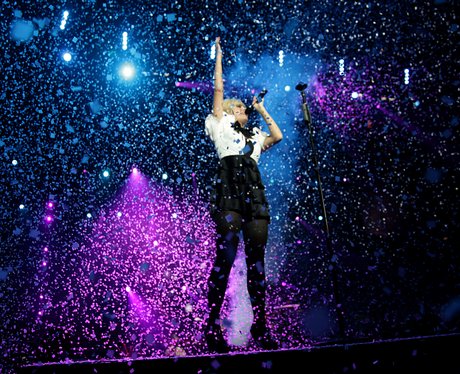 Pixie Lott on stage at the Jingle Bell Ball
