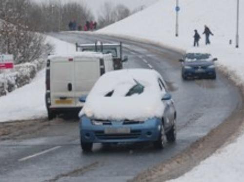 car with snow