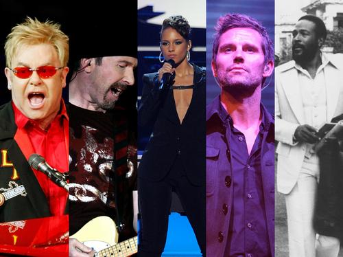 Elton John, The Edge, Alicia Keys, Jason Orange, Marvin Gaye