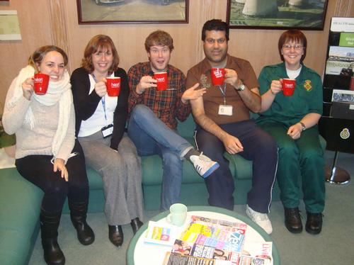 Fiona, Caroline, Peter and Lucy at the Ambulance H
