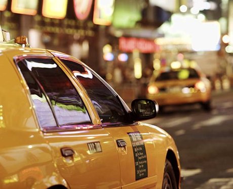 A yellow taxi in New York
