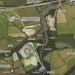 Plan of the proposed waste incinerator site