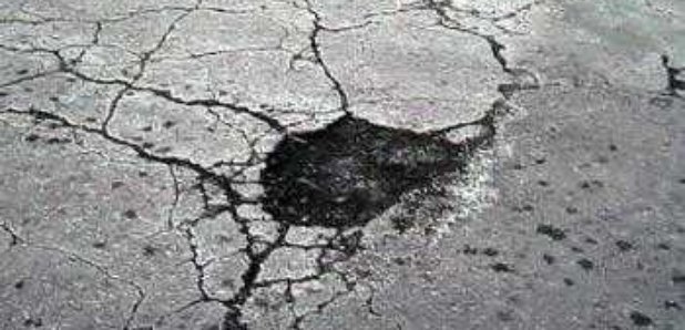 Pothole in the road
