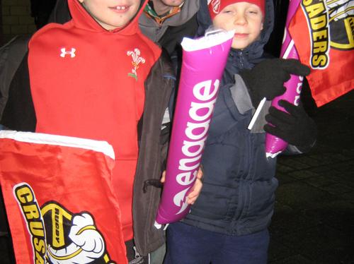 The Heart Angels at the first Crusaders match in t