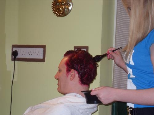 Jim dyes his hair red for Have a Heart!