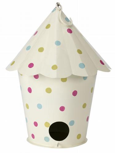 HomeSense polka dot bird feeder
