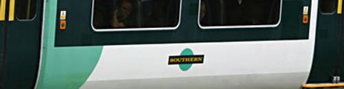 railway coasch with Southern logo