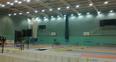 Image 7: Sports Hall being prepared for Modern Pentathlon