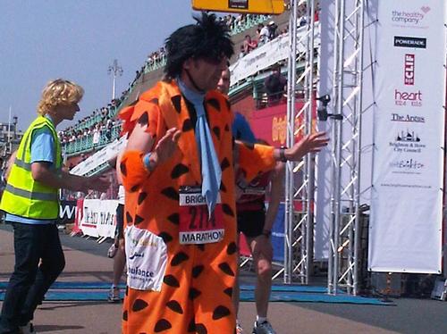 Fred Flinstone at Btn marathon