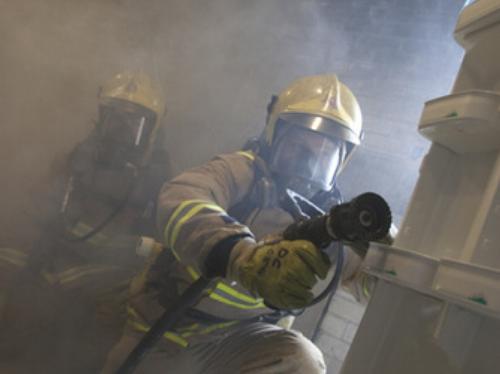 Kent firefighters at new training facilities