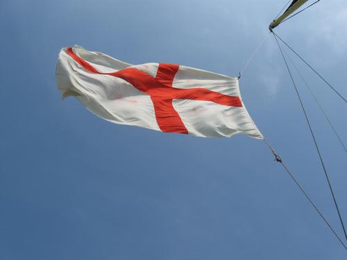 George cross flag on one of the little ships