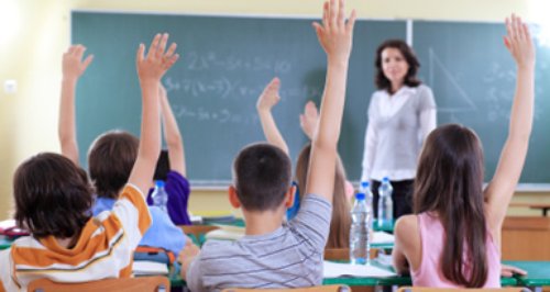 School children in a classroom