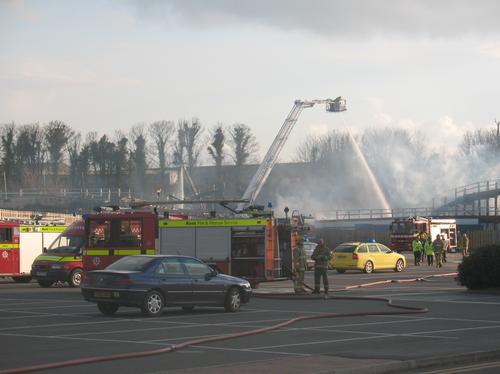 Picutres of the fire at the Scenic Railway in 2008