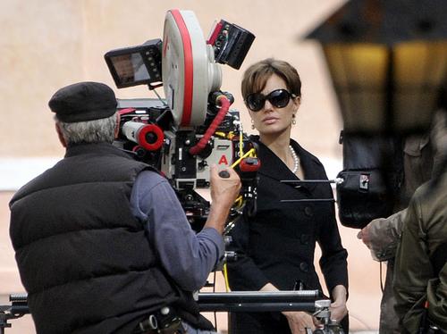 On set with the stars