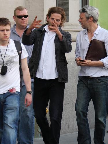 On set with the stars