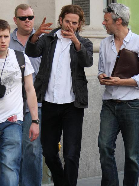 On set with the stars