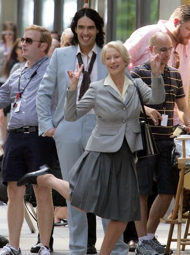 On set with the stars