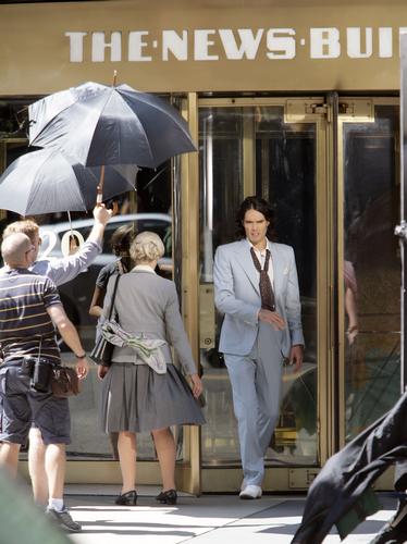 On set with the stars