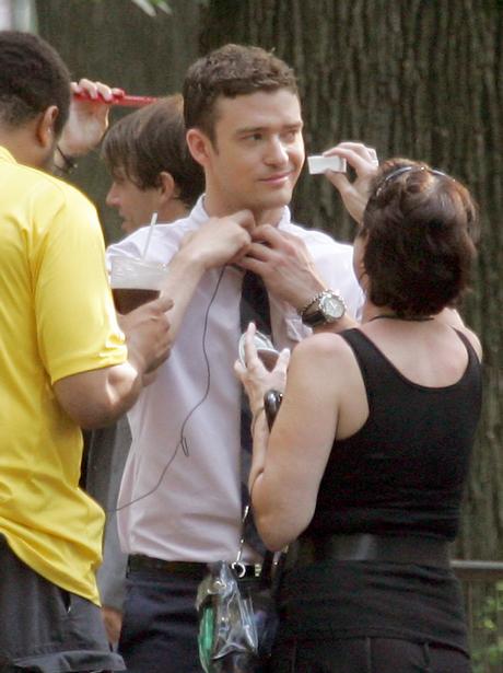 On set with the stars