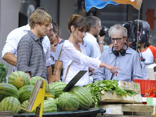 On set with the stars