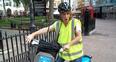 Image 9: Harriet out and about in London on a Boris bike 