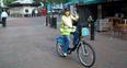 Image 7: Harriet out and about in London on a Boris bike 