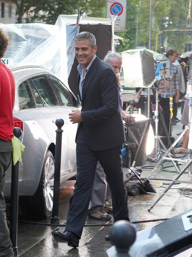 On set with the stars