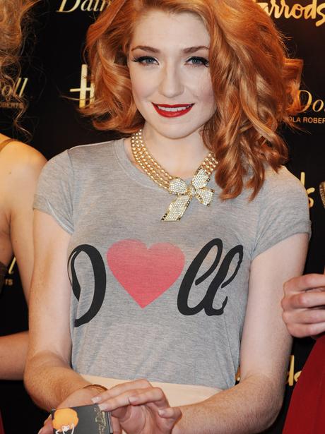 Nicola Roberts at Harrods to celebrate her new mak