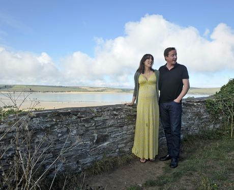 David and Samantha Cameron on holiday in Cornwall